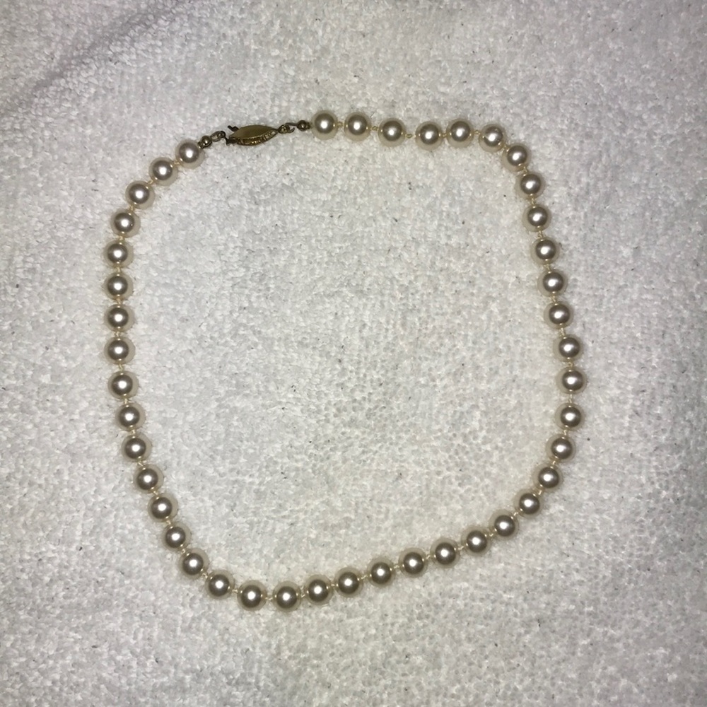 Faux pearl necklace